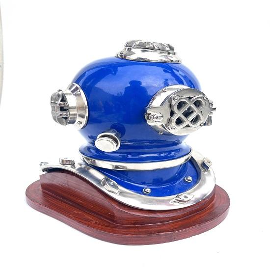 Scuba Diving Nautical Helmet  Maritime Ship's Decorative Helmet (Blue)