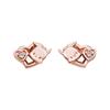 Серьги Pochacco Pochacco для обоих ушей, набор из 2 персонажей Sanrio Hapidanbui Открытое сердце Серебро 925 пробы Кубический цирконий Силиконовая застежка Розовое золото