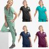 Women's Short Sleeve Scrub Suit for Pet Grooming, Medical, & Nursing Workwear