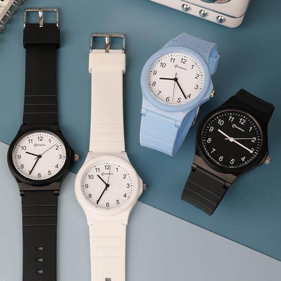 Водонепроницаемые унисекс с четким принтом, разборчивый циферблат, регулируемый ремешок из искусственной кожи, противоударные, высокая точность, студенческие наручные часы без задержки