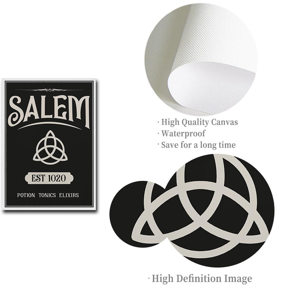 Boho Halloween Prints Trendy Wall Art Witchy Halloween Poster Pictures Vintage Kitchen Wall Canvas Painting Room Home Decor