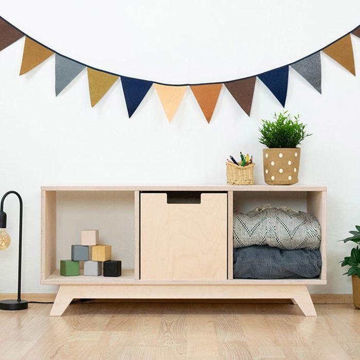 NABOSKY Varnished Storage Unit 1x3