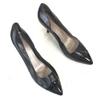 Ferragamo Pointed Toe Pumps 7C 23.5-24.0 Black High Heels(USED)