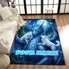 1PC Custom Name Dragon Wolves Night Theme Floor Mat Ideal for Living Room, Game Rooms, Office, Bedroom,Floor Mat Playful Design