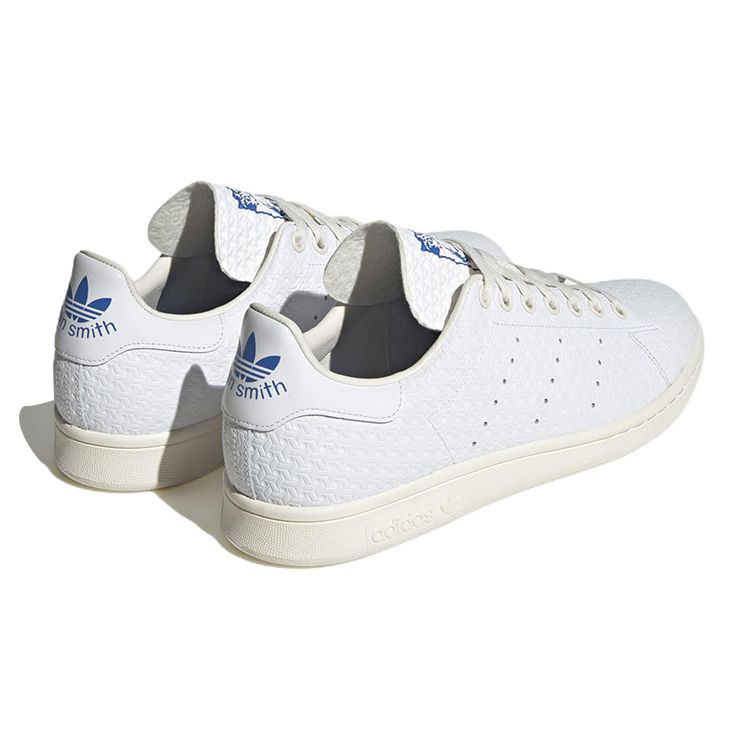 Adidas Кроссовки унисекс с тисненым геометрическим принтом Stan Smith Бело-белые облака HQ9930