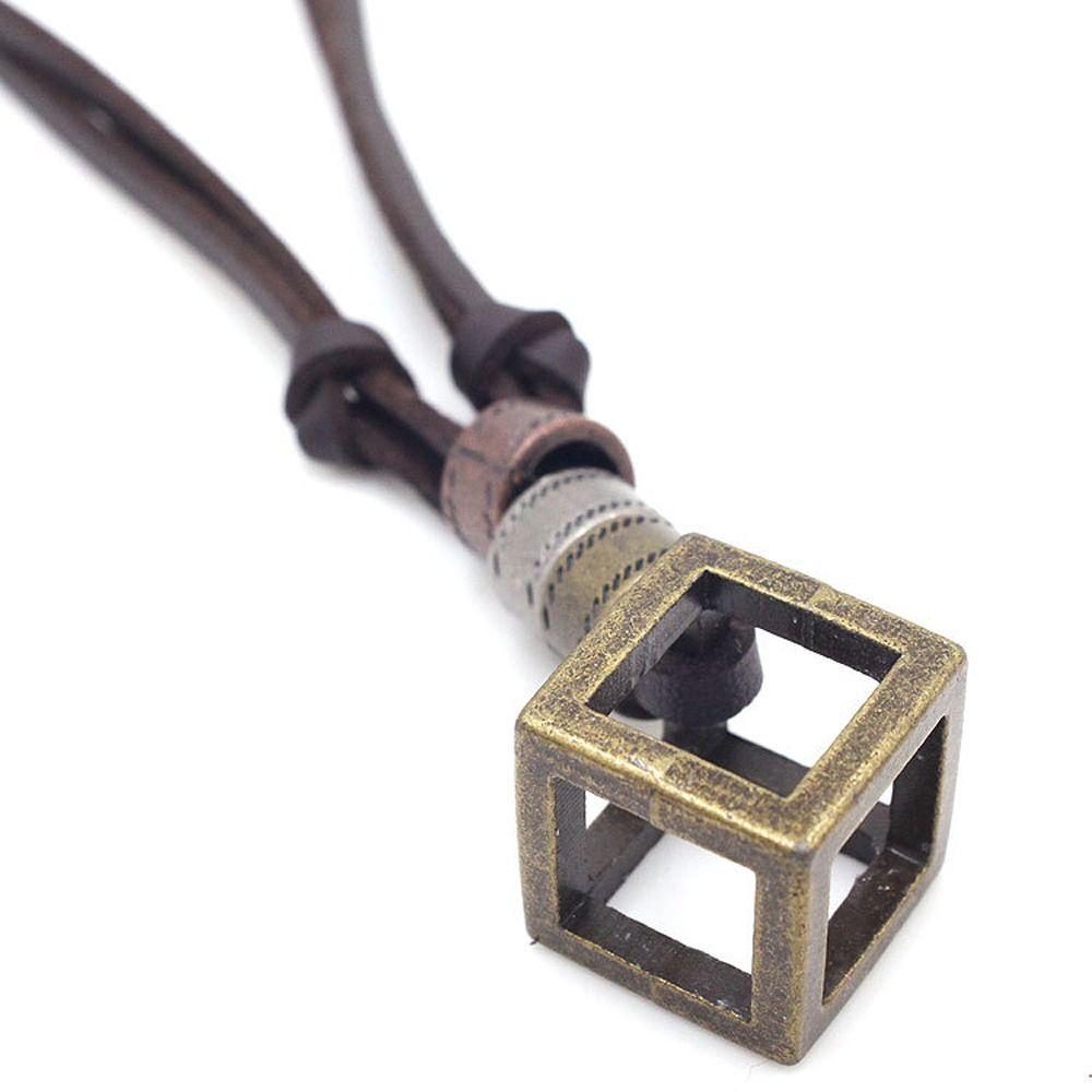 Zinc Zinc Alloy Simple Clavicle Chain Ins Style Necklace Fashion Jewelry Men Leather Necklace Sweater Chain