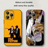 Классические фильмы Постер Криминального чтива Чехол для телефона Для iPhone 17 16 e 15 14 13 12 Plus Mini Pro Max Мягкий черный Ударопрочный чехол