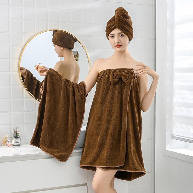 Мягкий и плотный коралловый флисовый халат для взрослых - унисекс, с длинными рукавами и лямками