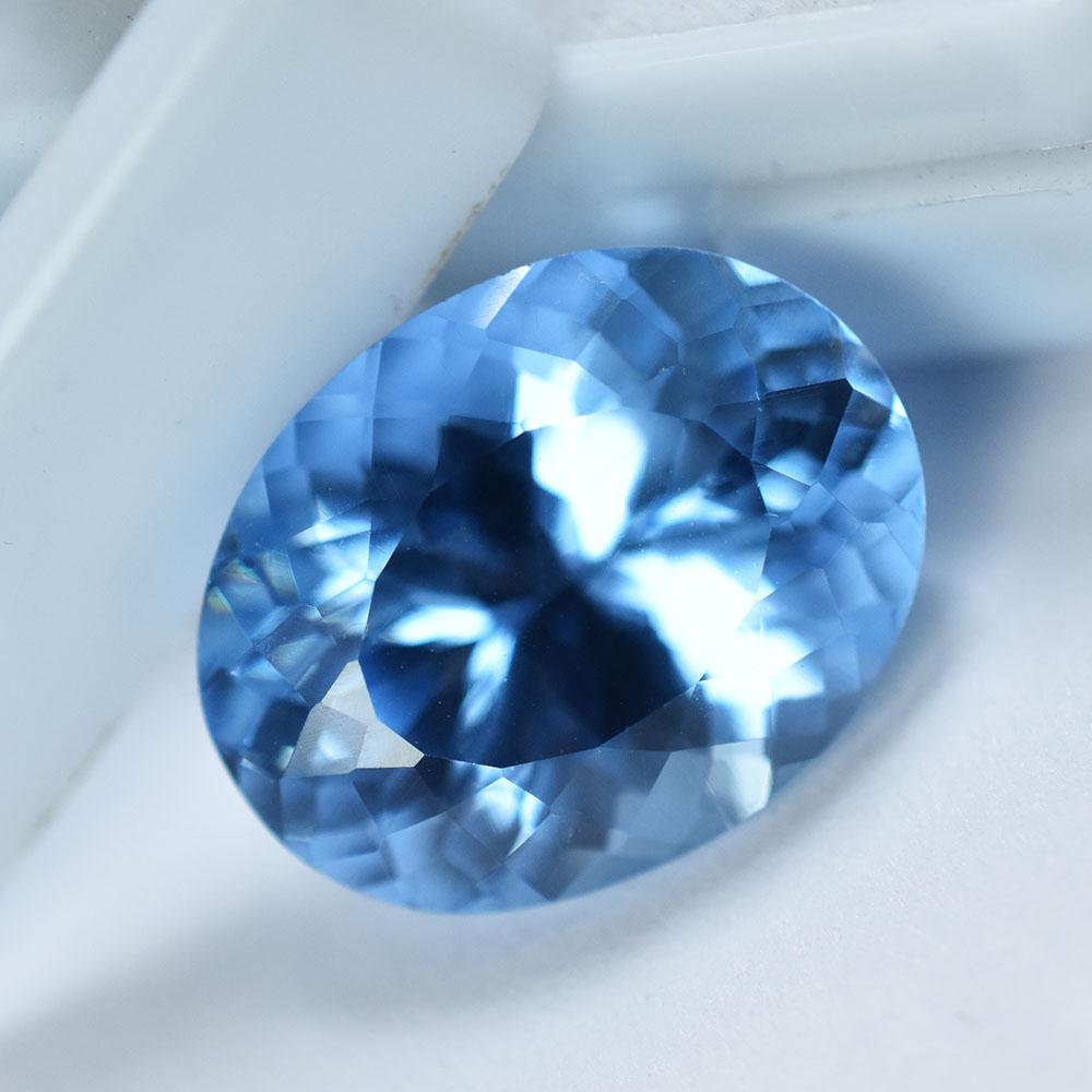Natural Blue Sapphire Loose Gemstone 9.5 ct Oval Cut for Art Use September Birthday Birthstone