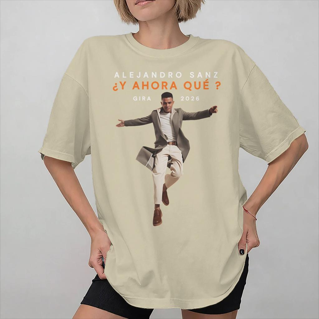 Unisex Women Printed Alejandro Sanz 2026 Concert Tee T Shirt 100 Cotton Tshirts Clothing