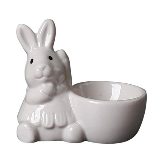 Керамическая подставка для яиц в виде кролика, декор для стола для завтрака, подставка для яиц в виде кролика для яиц всмятку, украшение для дома на Пасху