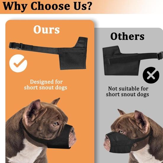 Dog Muzzle Soft Nylon Muzzle Breathable Mesh Drinkable Muzzle Prevent Barking Biting Chewing Dog Mouth Cover for Medium Large Short Snout Dog