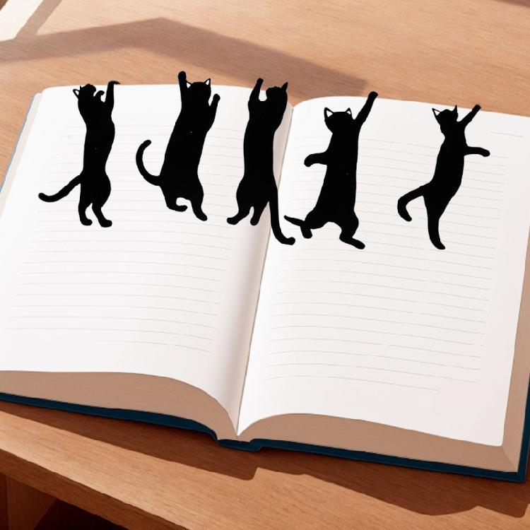 5 штук Железные Закладки Игривые Кошки Форма Дизайн Книжные Аксессуары для Читателей Кошки Зажимы для Книг Премиум Чтение Необходимое