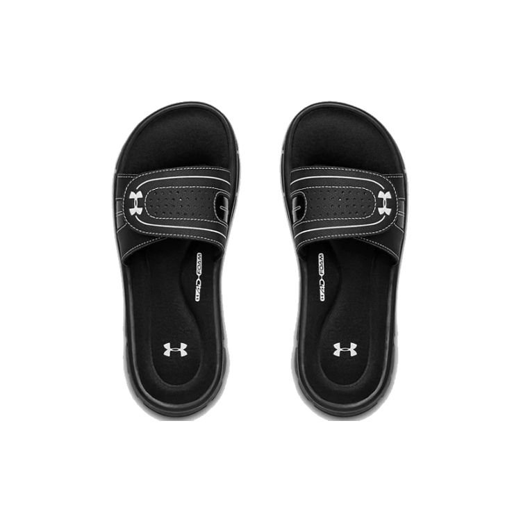 Under Armour Ignite VII Lightweight Cushioning Comfortable Durable EVA Slide Sandals Women Sandals Black 1287319-001