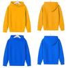2023 Autumn Fleece-Lined Solid Color Hooded Sweatshirt & Korean Style Fashion Set for Kids