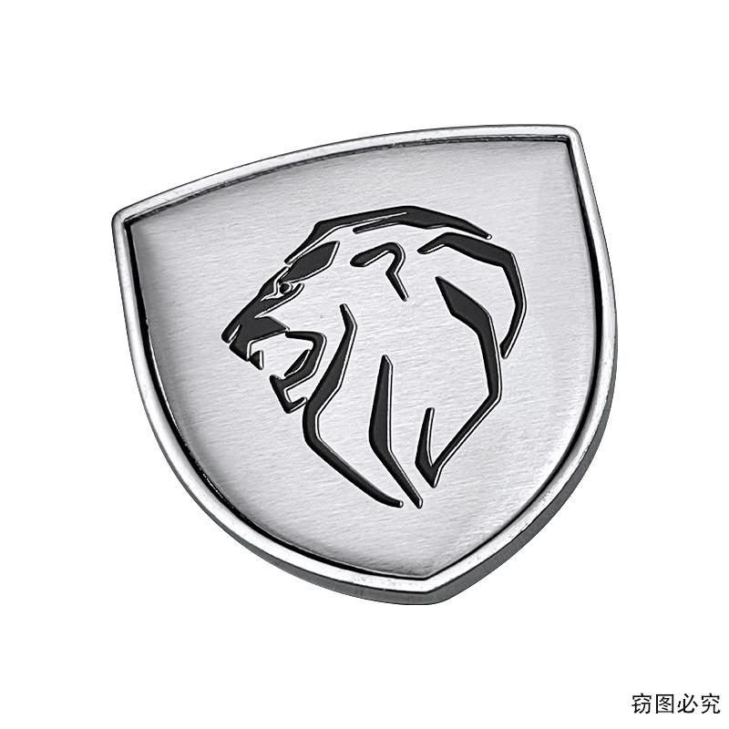 For Peugeot Alloy Shield Lion Car Emblem Window Sticker Rear Trunk Badge for 306 307 308 407 508 206 207 301 2008 3008 4008 5008