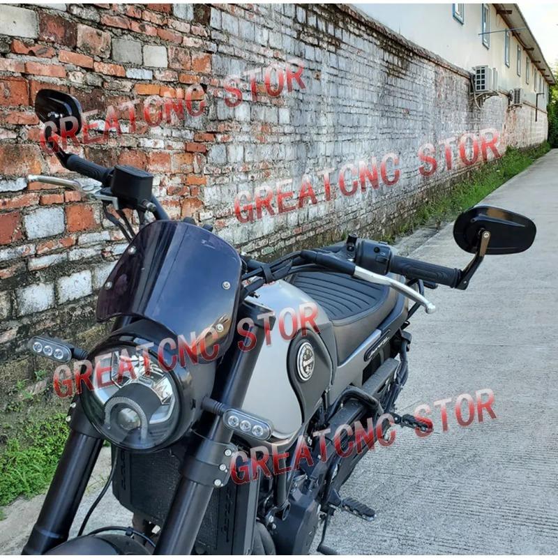 E24 Зеркало заднего вида на конец мотоцикла, универсальное зеркало для BMW R1250GS R1200GS для Kawasaki Z1000 Z750 для Honda CB1000R CB600F