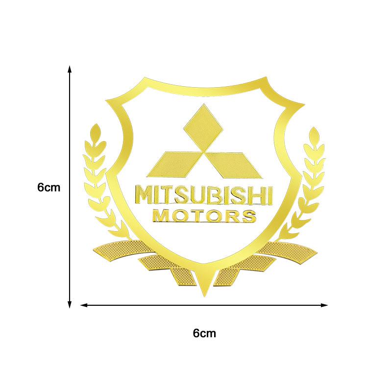 Car Badge Body Side Metal 3D Emblem Ears of Wheat Sticker Decal Auto Exterior Accessories for Mitsubishi Lancer Ex Evo ASX L200