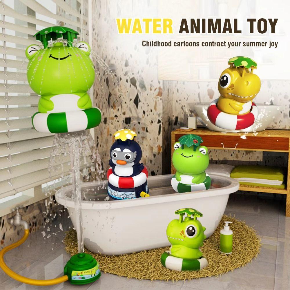 Dinosaur Design Sprinkler Toy Rotating Function Rotating Spray Water Play Water Toy Outdoor Use
