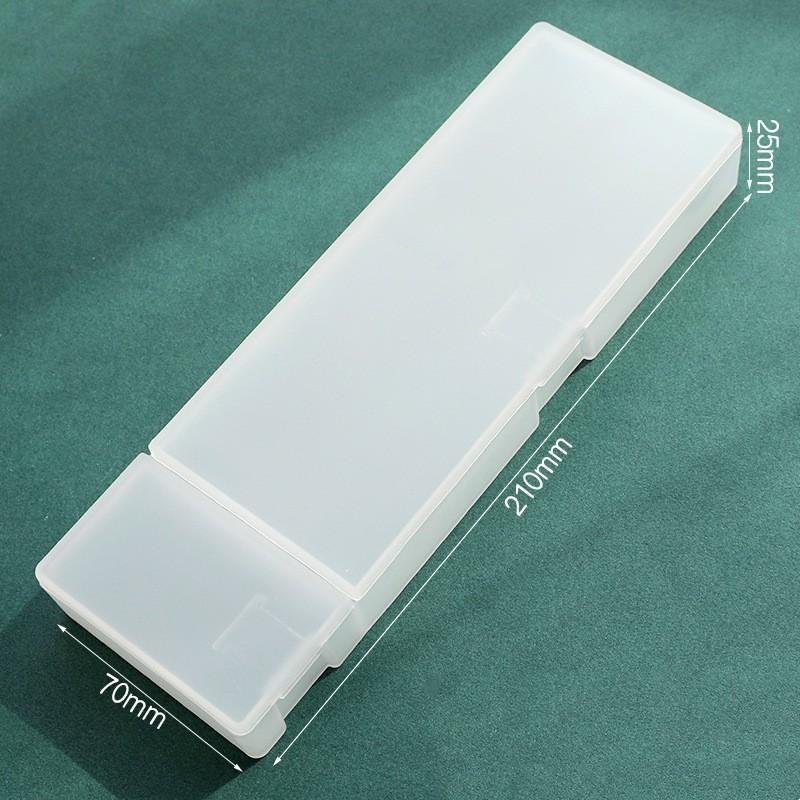 Пеналы для школьного офиса, простая матовая прозрачная пластиковая коробка, матовые белые ручки, хранение канцелярских принадлежностей