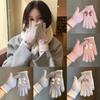 Touch Screen Women Knitted Gloves Bowknot Warm Mittens Elastic Winter Gloves