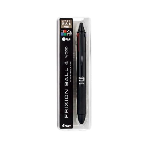 [PILOT] FriXion Ball 4 Wood Erasable 4-Color Gel Pen 0.5mm Black LKFB3SEFB