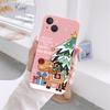 Рождественские Новогодние Подарки Чехол для Телефона Для iPhone 16 15 14 13 12 11 Pro Max Mini X XS SE4 7 8 Plus 16E Ударопрочный Нескользящий Чехол
