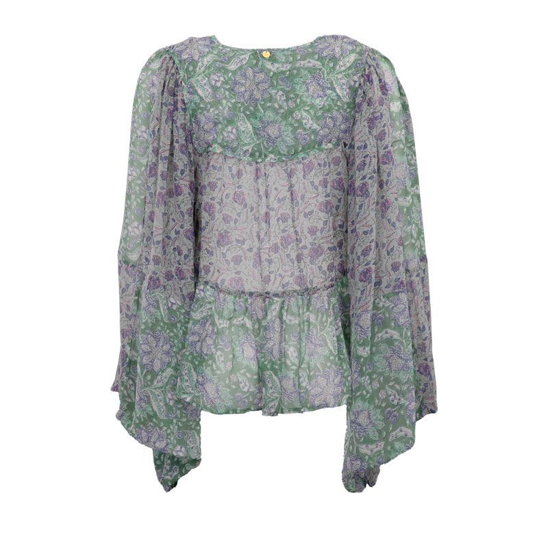 Топ с длинными рукавами loah прозрачный с цветами Женский ANTIK BATIK