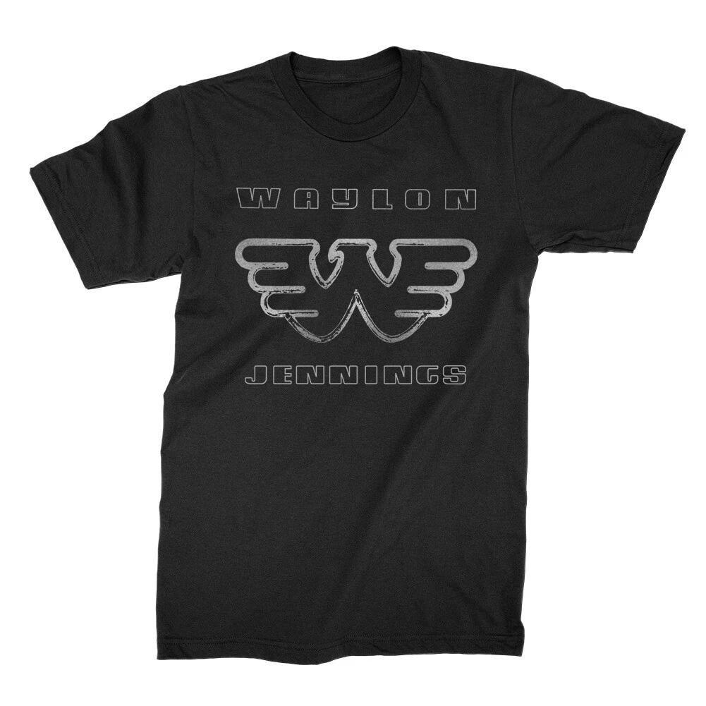 Authentic WAYLON JENNINGS Silver Flying W T-Shirt S-2XL NEW