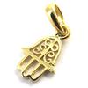 [M7003] - Gold Plated 'Hand of Fatima' Pendant Gold