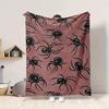 1pc Spider Print Blanket Warm, Cozy, And Soft, Suitable for Sofas, Beds, Cars, And Office Use.Perfect for Camping And Travel, Making It a Great Gift f
