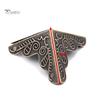 Puntos 4Pcs 25mm Antique Triangular Corner Bracket Hardware Luggage Case Protector