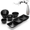 Black Seasoning Plate Japanese Style Sushi Soy Dipping Sauce Bowl Snack Plate  Home