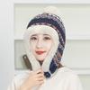 Ethnic Knitted Hat Women's Thick Windproof Cold-Proof Bomber Hat Winter Warm Ear Protection Hat