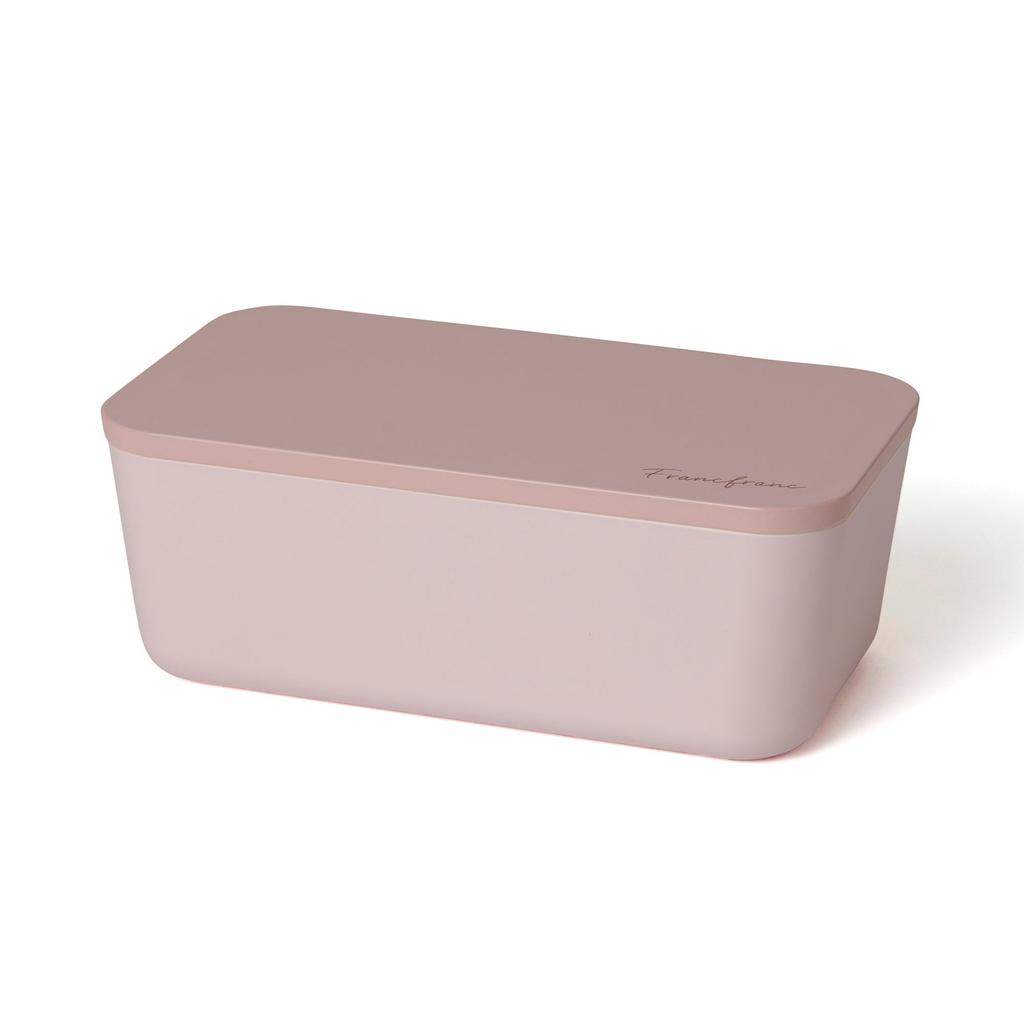 Francfranc Logo Lunch Dishwasher with Dividers Box, Single-tier, Pink, Safe,