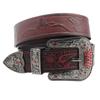 Design Rhinestone Belt Head Layer Cowhide Embossing Craftsmanship Western Ethnic Style Style Belt
