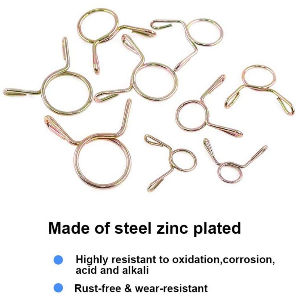 10Pcs 5-31MM Hose Clamp Air Tubing Spring Hoop Pipe Clip  Fuel Tube Water Pipe Motorcycle Scooter