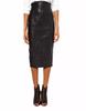Women's Genuine Real Lambskin Soft Leather Skirt Stylish Black Formal Party Wear