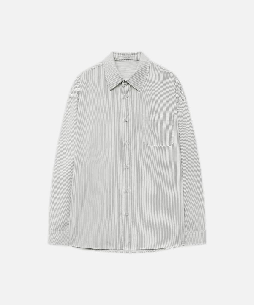 DRAW FIT Tidy Minimalist Striped Shirt [White]