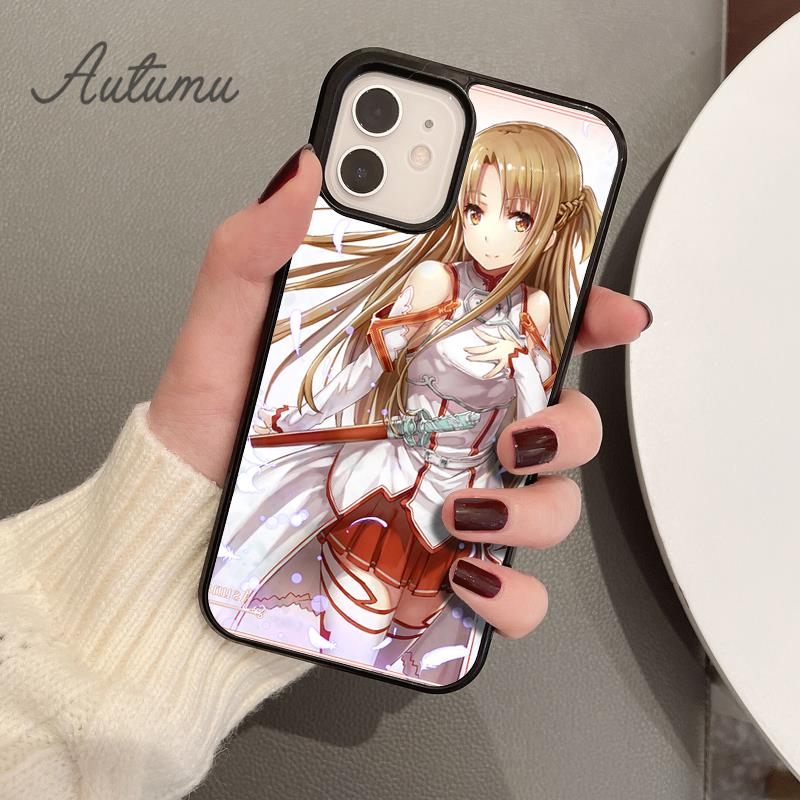 Чехол для телефона Yuuki Asuna для iPhone 11 12 13 14 Pro Max mini X XR XS SE 2020 5 6S 7 8 Plus Samsung Galaxy S21 S22 Cover shell