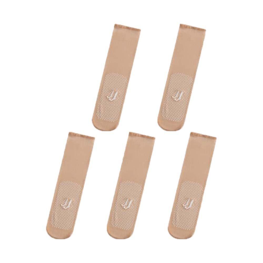 5Pairs Transparent Non-slip Crystal Silk Socks Ultra-thin Women Invisible Socks Elastic   Spring