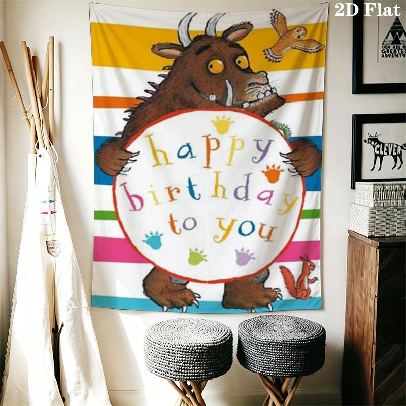 The Gruffalo Wall Tapestry Aesthetic Wall Hanging Printed Fabric Blanket Decorative Tapestries for Bedroom Living Room Home Decor
