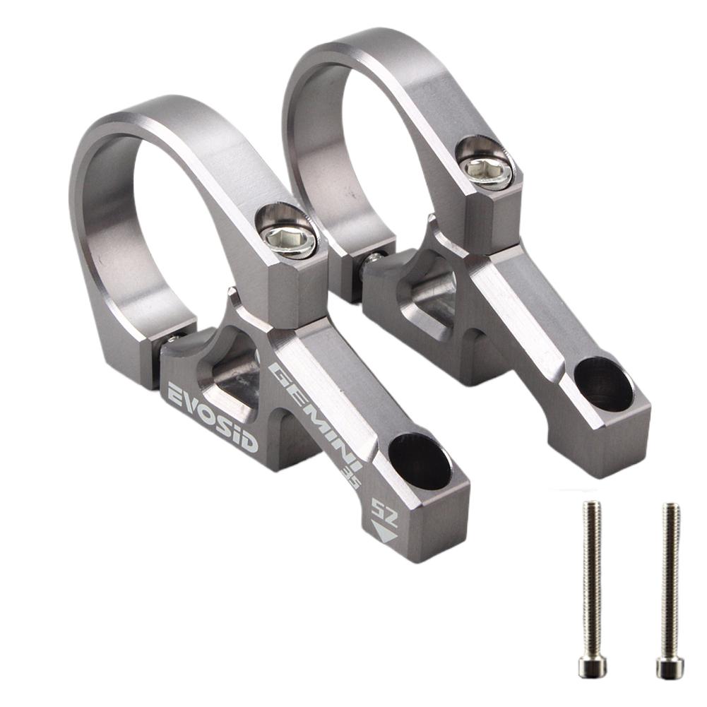 Direct Bike Stem 2 Pieces for Dual Crown Forks Direct Mount Stem for Dual Crown Forks Motorcycle Split Design Mountain Bike Stem