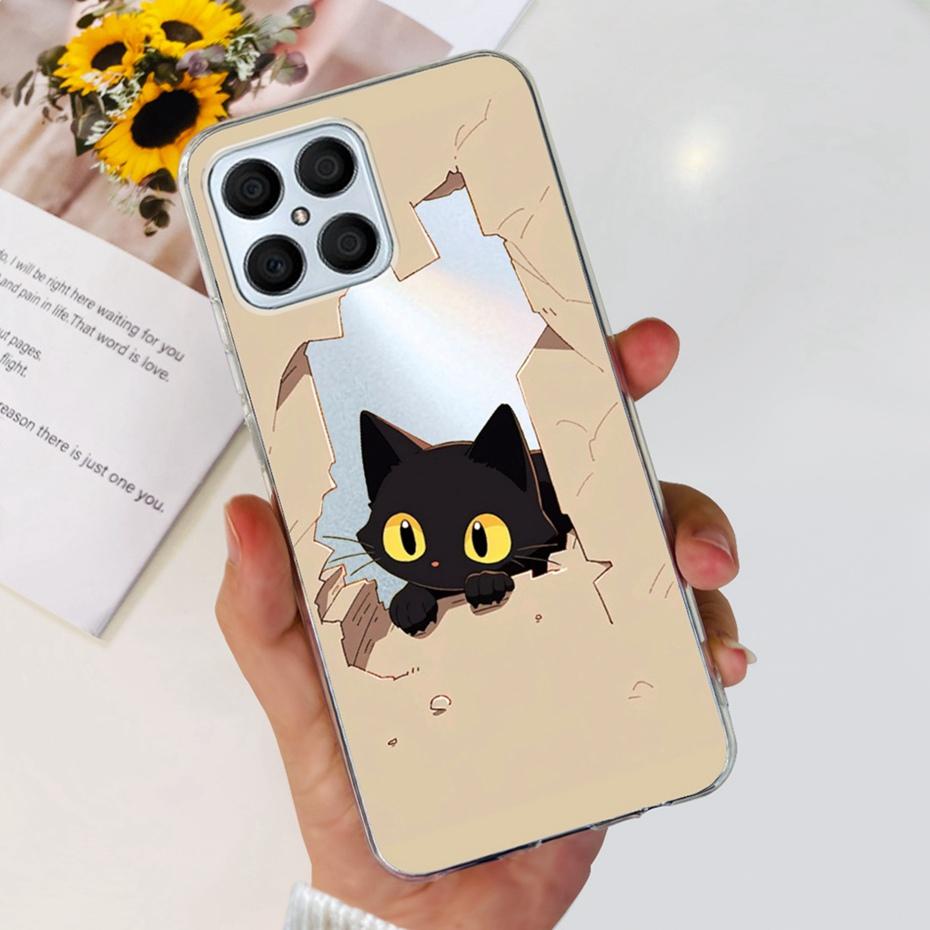 Красивый чехол с принтом для Honor X8 TFY-LX1 TFY-LX2 TFY-LX3 Мягкая задняя крышка из силикона TPU для чехлов телефона HonorX8 X 8 4G
