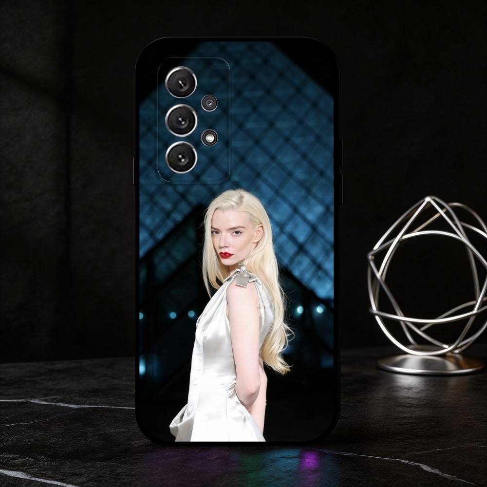 Чехол для телефона A-Anya Taylor-Joy для Samsung S25, 24, 21, 22, 23, 30, Ultra, 20, Plus, Fe, Lite, Note Мягкий Черный Чехол