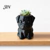 Space-saving Flower Pot 3D Printed Pug Planter Pot, Decorative Dog Flowerpot for Compact Indoor Outdoor, Cactus Succulents Plants Container, Pet Lover