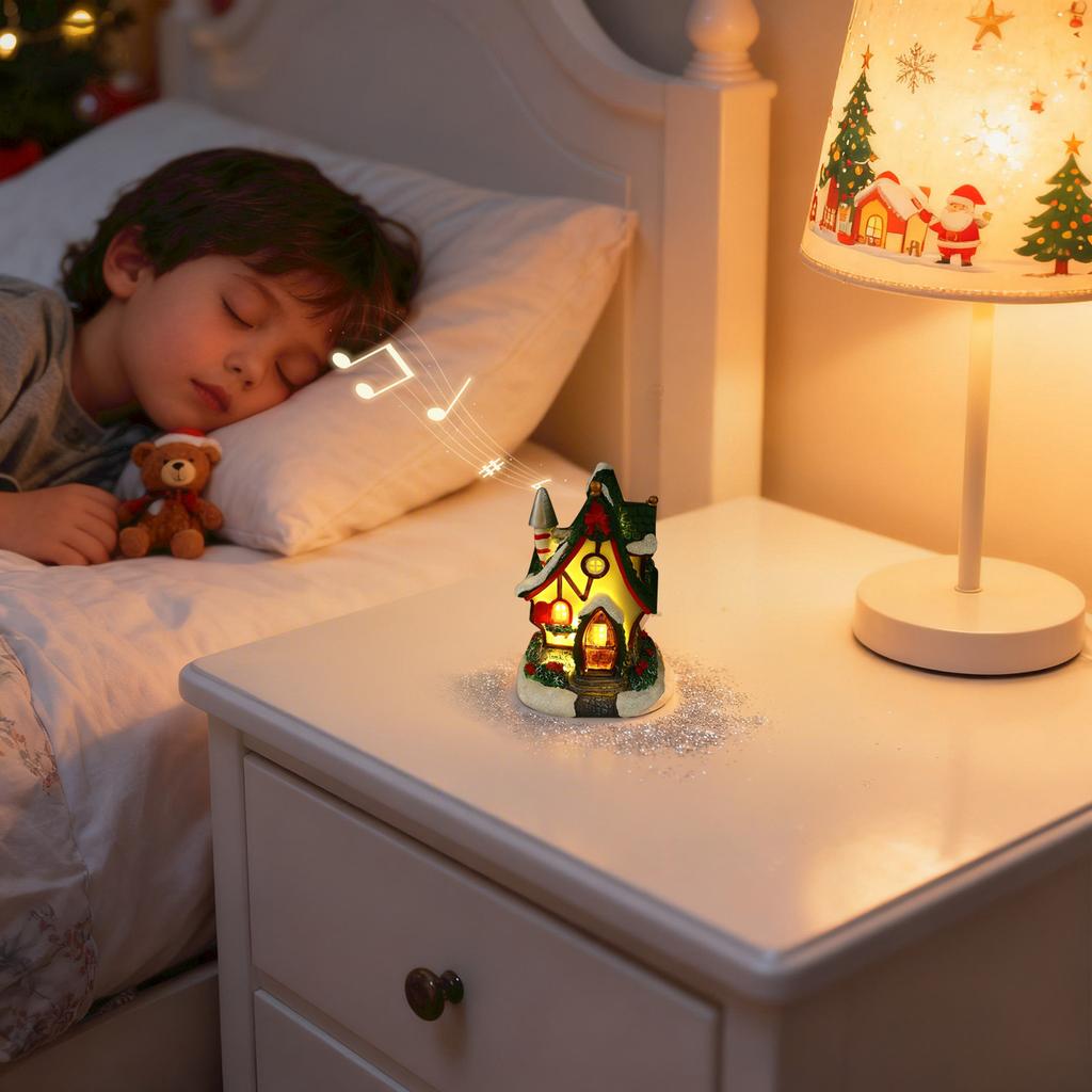 Glowing Gingerbread House With Lights - Animated Christmas Decoration For Indoor Festive Display