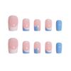 Simple Style Nail Art Piece Wearable Nail French Nail Art Piece Removable Glitter Fake Nail Patch