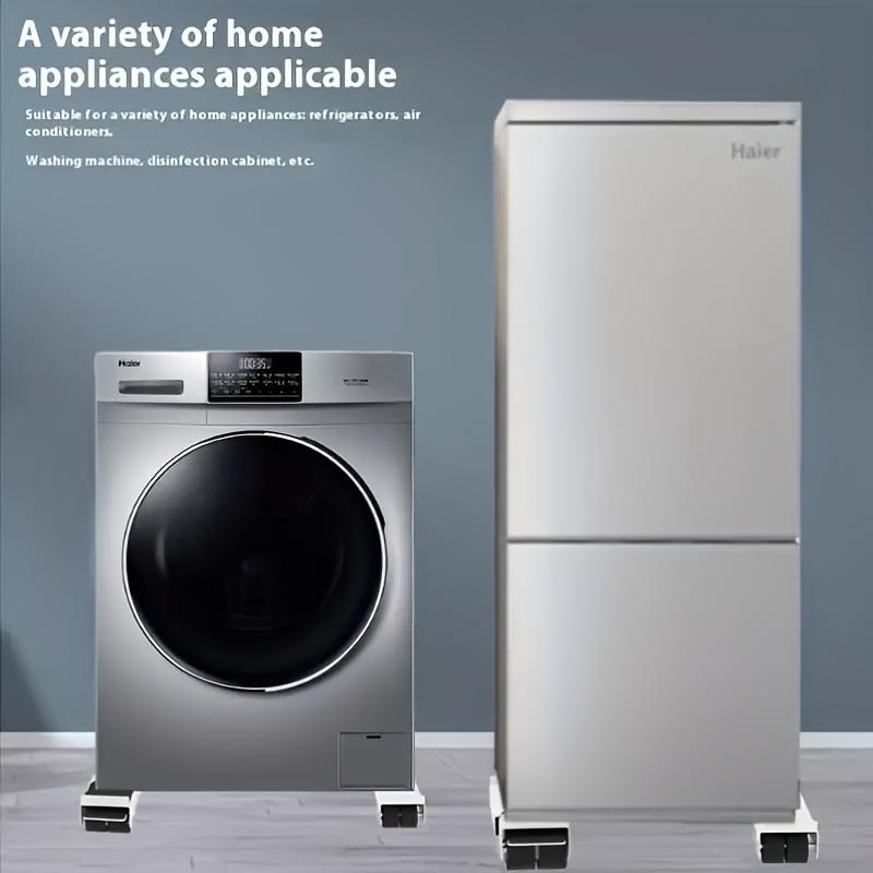 2pcs Washing Machine Pad High Base Shelf Refrigerator Cabinet Movable Shelf Tripod Roller Bracket Universal