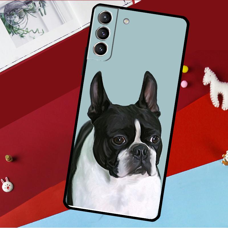 Чехол для телефона Boston Terrier Dog для Samsung Galaxy S25 S23 S22 S20 S24 Ultra S9 S10 Plus S21 FE S25 FE